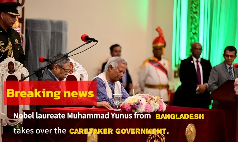 Bangladesh’s Nobel winner Muhammad Yunus leads caretaker government.