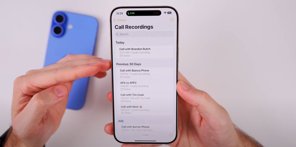 The image displays an iPhone with the latest iOS 18.1 update screen visible